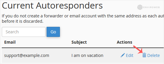 Delete Autoresponder