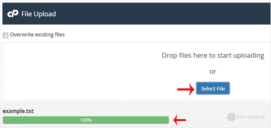 File upload dialog