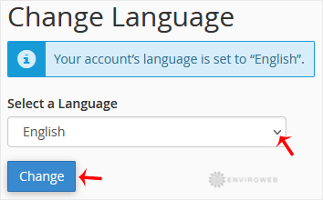 Change Language dropdown