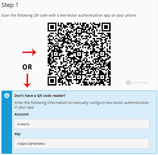 Scan QR for 2FA