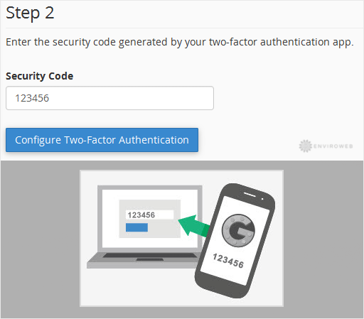 Enter 2FA code