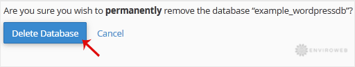 Confirm delete database