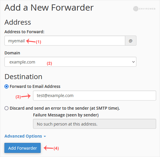 Email Forwarding Steps