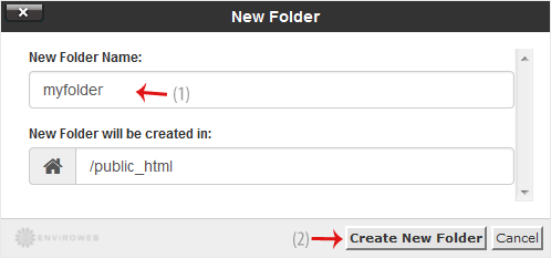 Create folder window