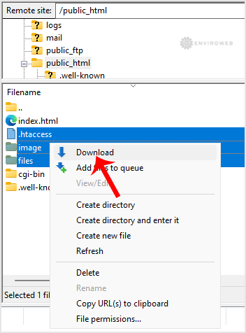 Download files using FileZilla
