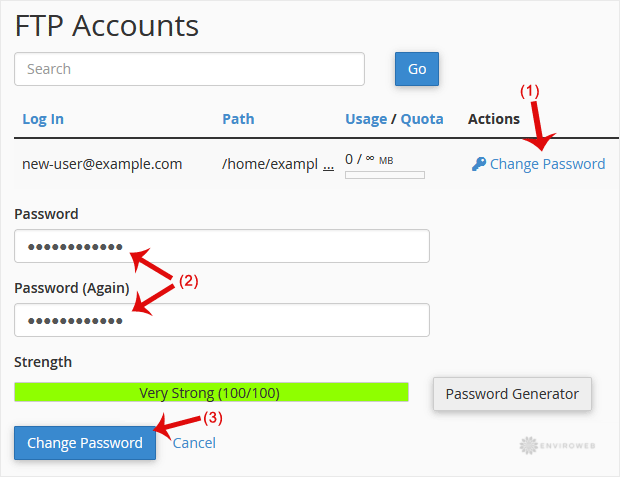 Change FTP Password