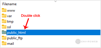Enter public_html
