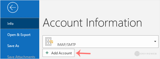 Outlook Add Account