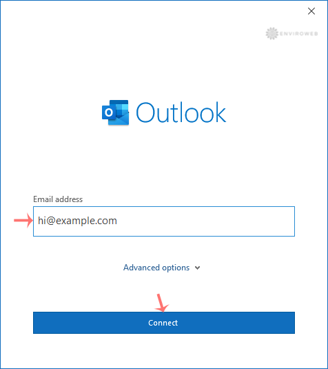 Enter Email in Outlook