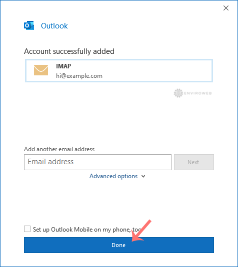 Outlook Setup Complete