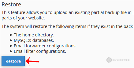 Restore option