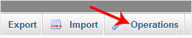Operations tab in phpMyAdmin